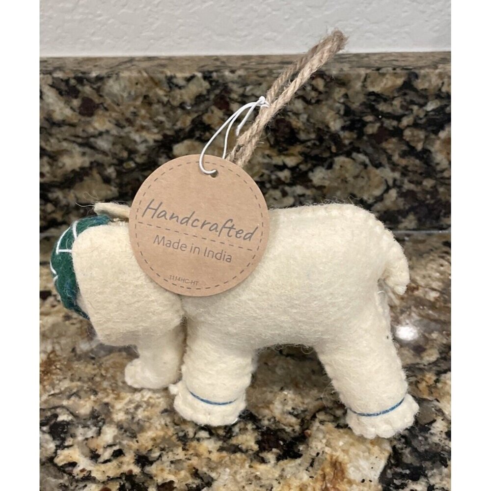 Elephant Handcrafted India Cloth Fabric Christmas Holiday Ornament‎ NEW